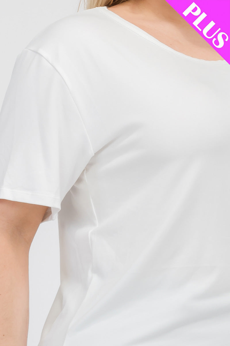 Plus Size Basic Short Sleeve T-shirt (CAPELLA)