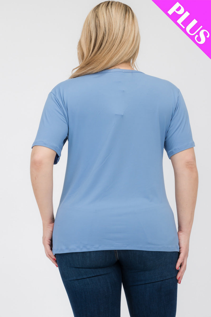 Plus Size Basic Short Sleeve T-shirt (CAPELLA)