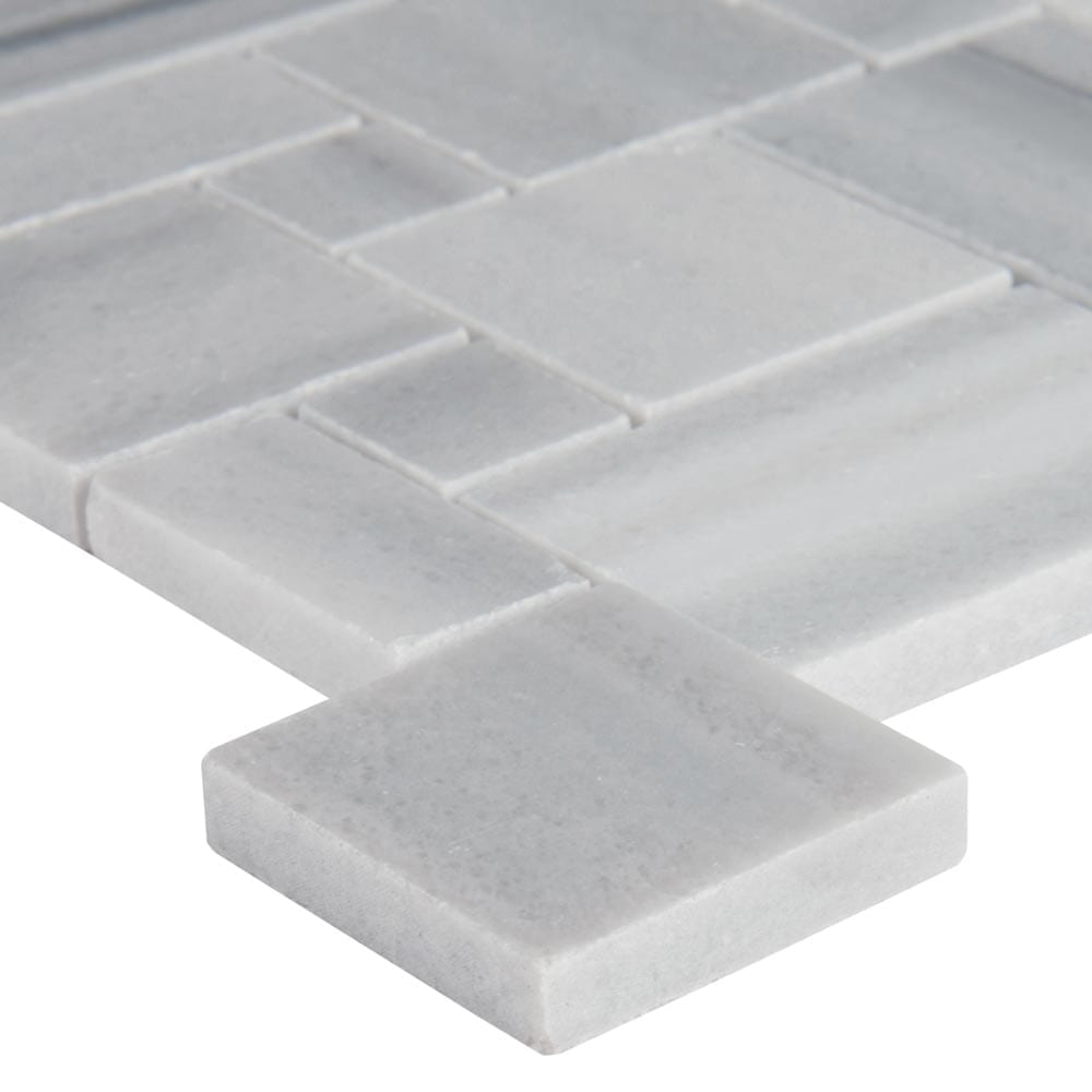 Bergamo Magic Pattern 12" x 12" Polished Marble Mesh-Mounted Mosaic Tile Pattern-MSI Collection