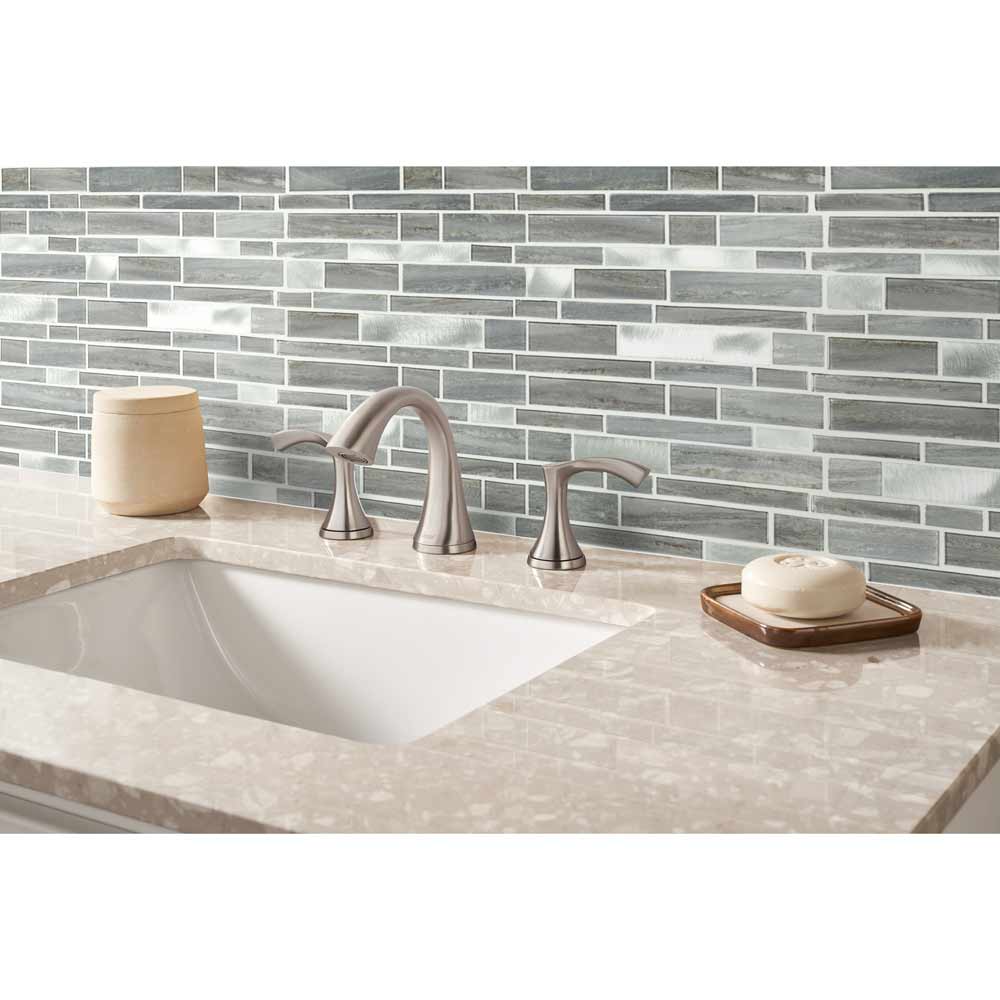 Bimini Interlocking 12" x 12" Glass and Metal Mesh-Mounted Mosaic Wall Tile Pattern-MSI Collection
