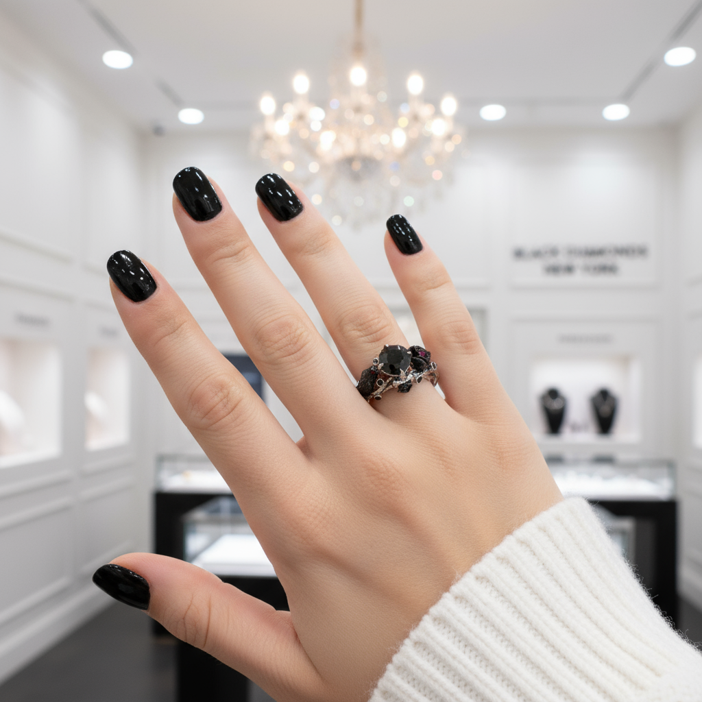 Black Crow- 1.25 Carat Diamond Gothic Wedding Ring