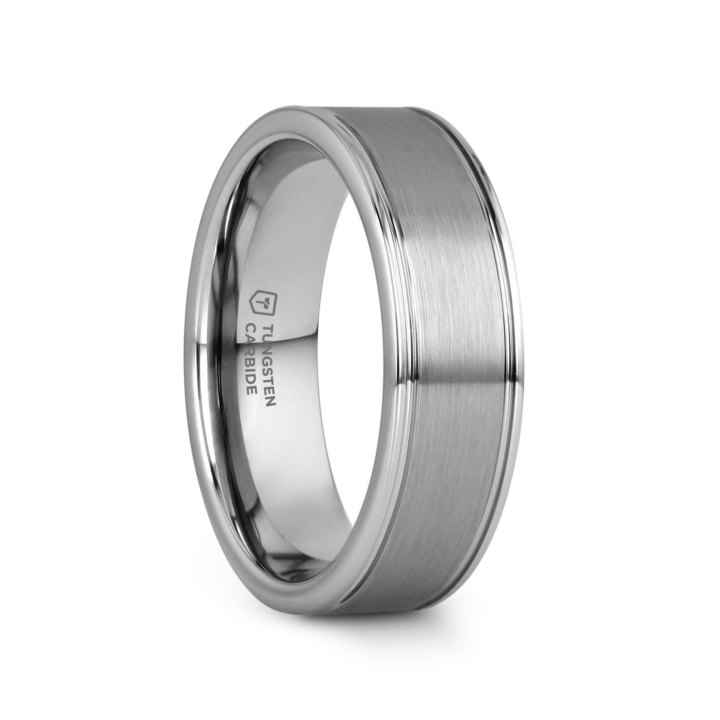 BRIDGEPORT Flat Satin Finish Tungsten Carbide Ring - 6mm - 10mm