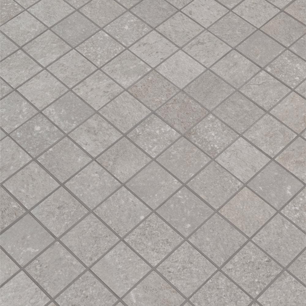 Brixstyle Gris 12"x12" Glazed Porcelain Mesh-Mounted Mosaic Tile 2"x2" - MSI Collection