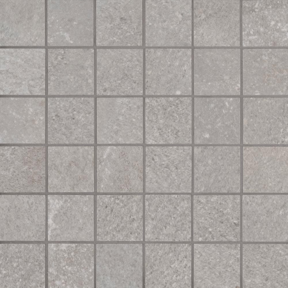 Brixstyle Gris 12"x12" Glazed Porcelain Mesh-Mounted Mosaic Tile 2"x2" - MSI Collection