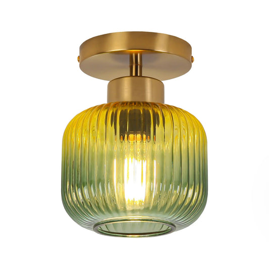 6 Inch Bard 1-Light Semi-Flush Mount Ceiling Light