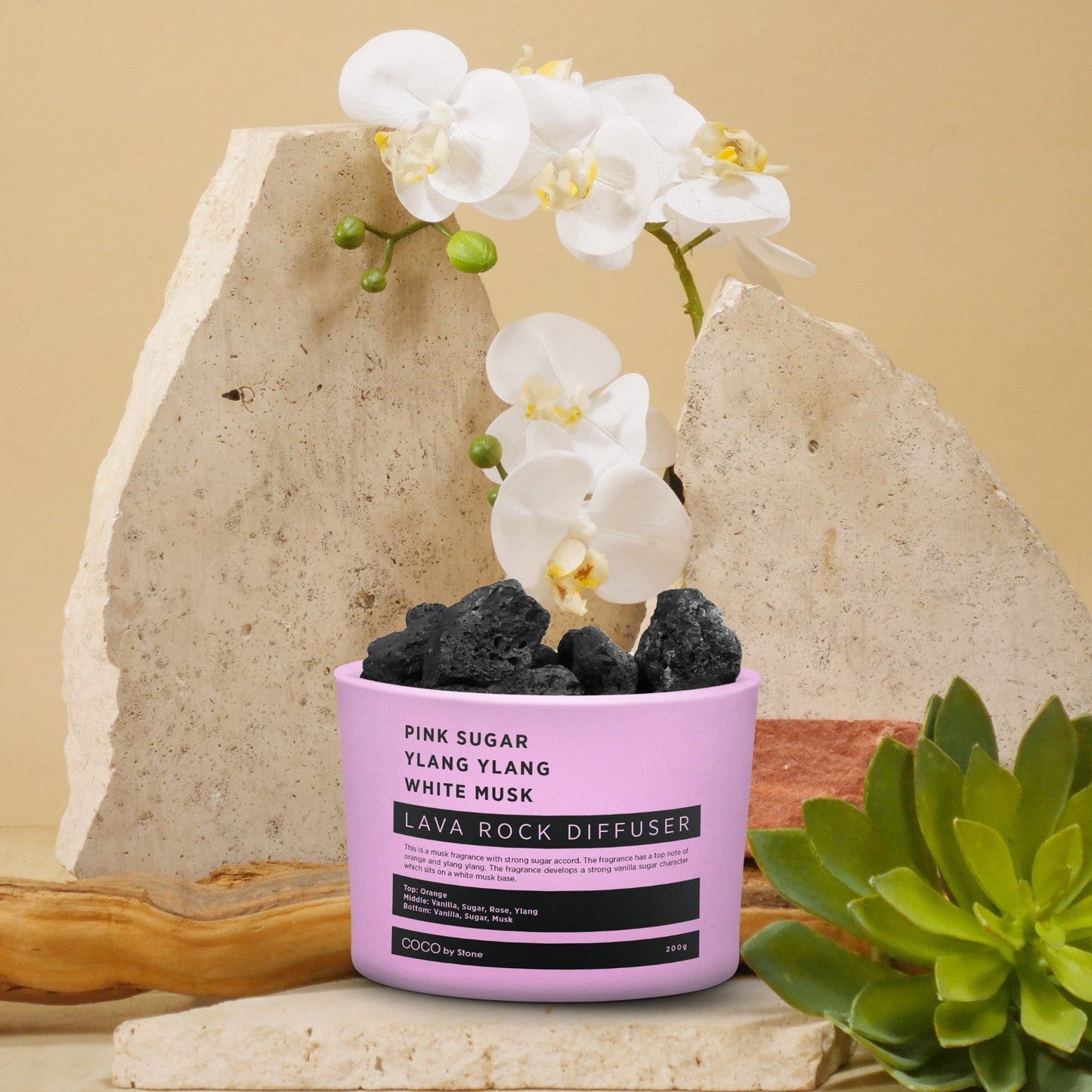 Lava Rock Diffuser (Pink Sugar | Ylang Ylang | White Musk)