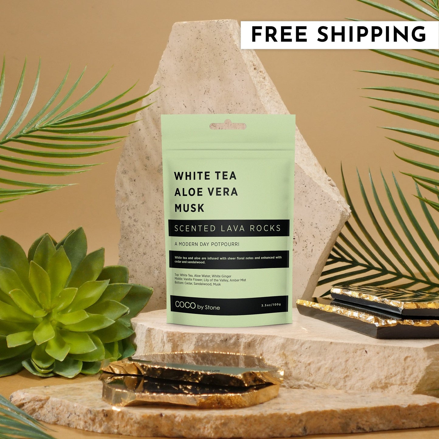 Scented Lava Rocks (White Tea | Aloe Vera | Musk)