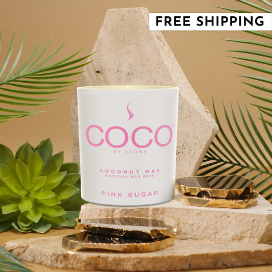 Pink Sugar Natural Coconut Apricot Wax Candle