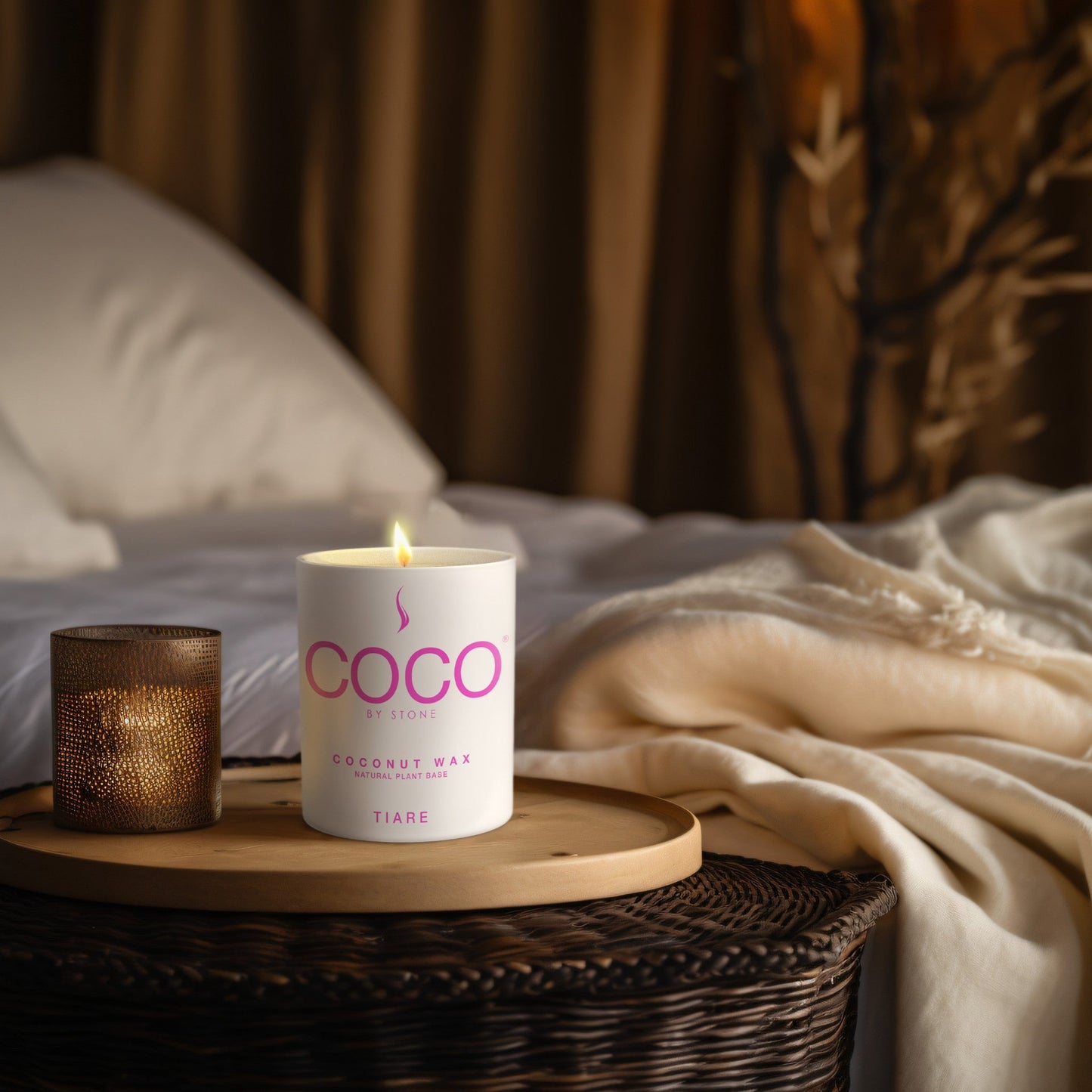 Tiare Natural Coconut Apricot Wax Candle