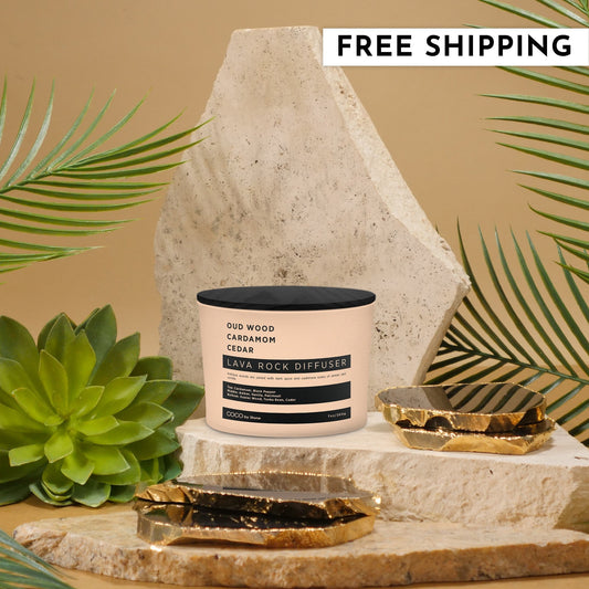 Lava Rock Diffuser (Oud Wood | Cardamom | Cedar)
