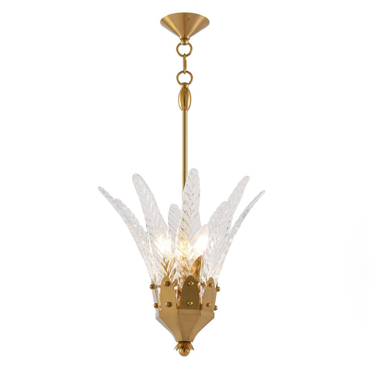 17 Inch Vito 3-Light Feather-shaped Island Pendant Light