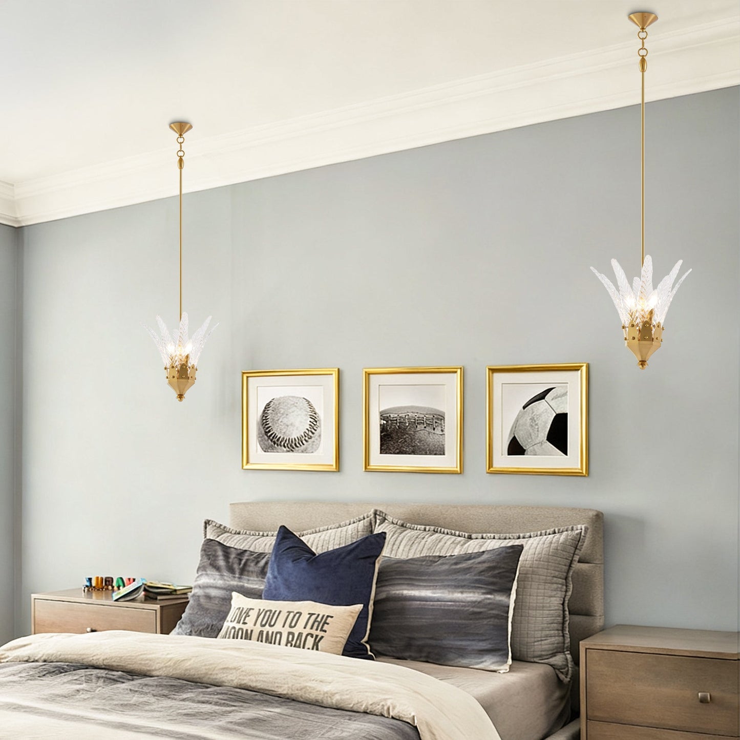 17 Inch Vito 3-Light Feather-shaped Island Pendant Light