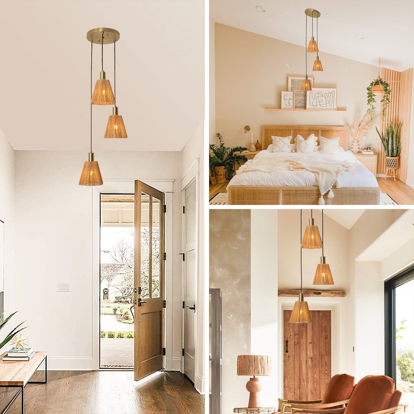 15 Inch Merle 3-Light Island Pendant Light