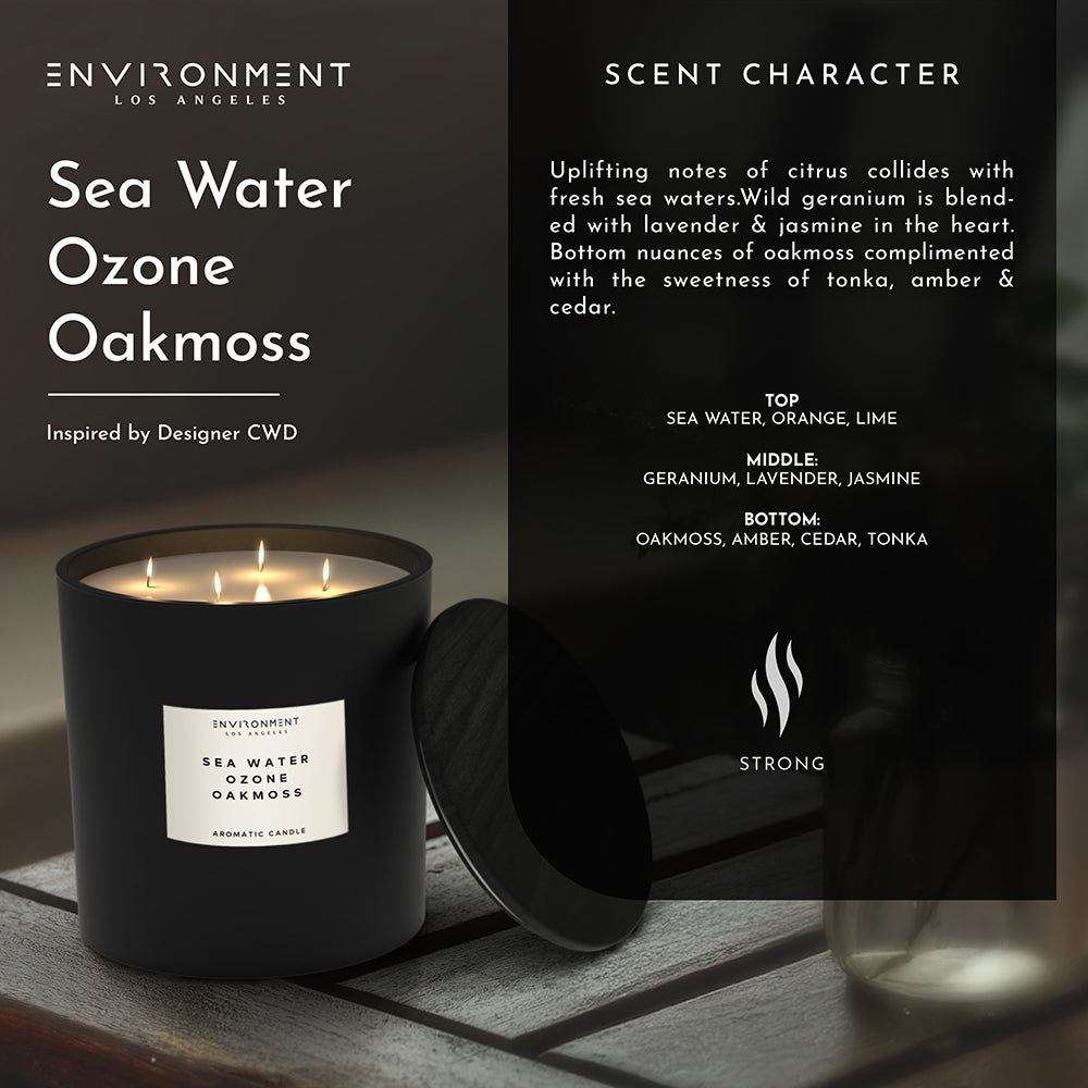 55oz Sea Water | Ozone | Oakmoss Candle (Inspired by Davidoff Cool Water®)
