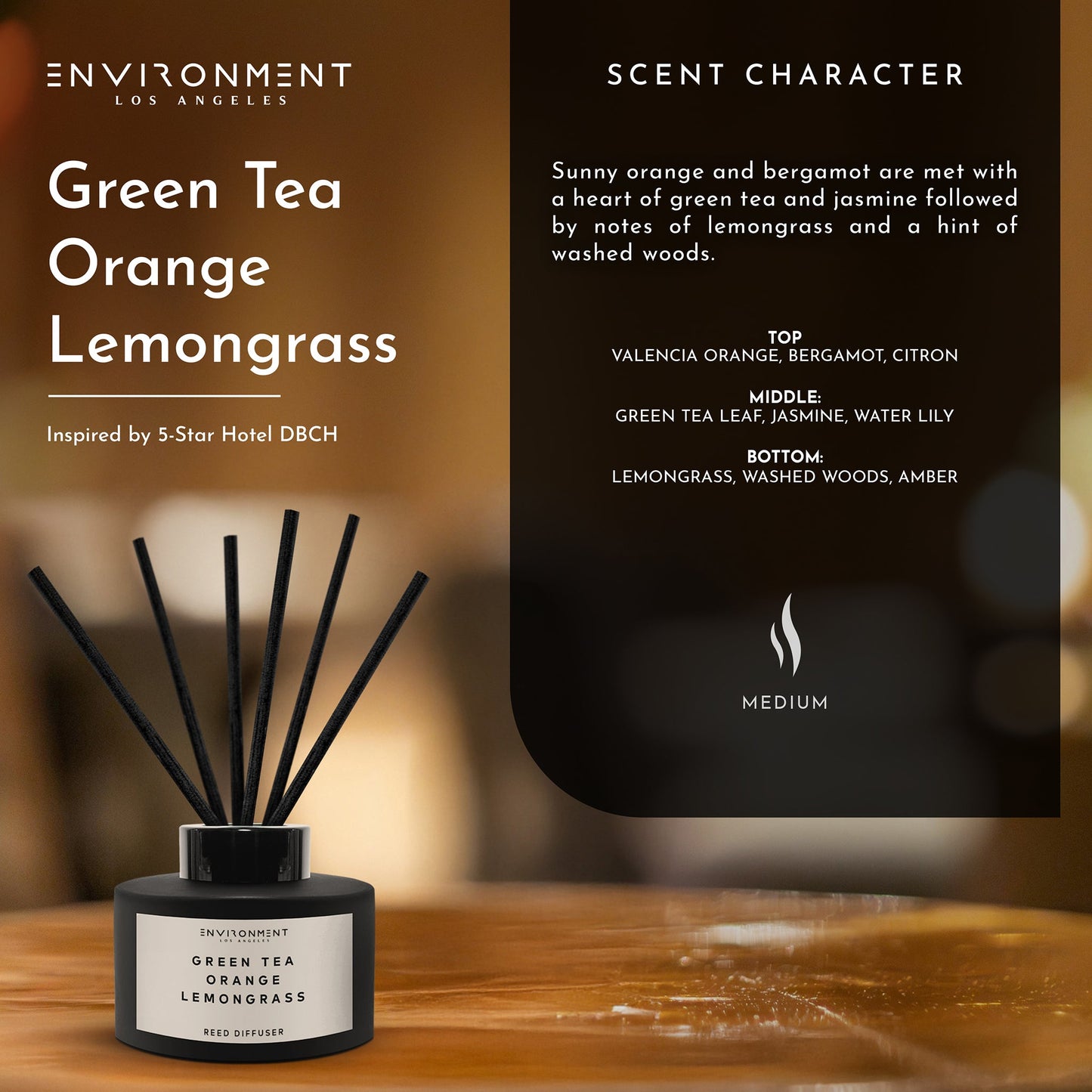 Green Tea | Orange | Lemongrass Diffuser (Inspired by Delano Beach Club Hotel®)
