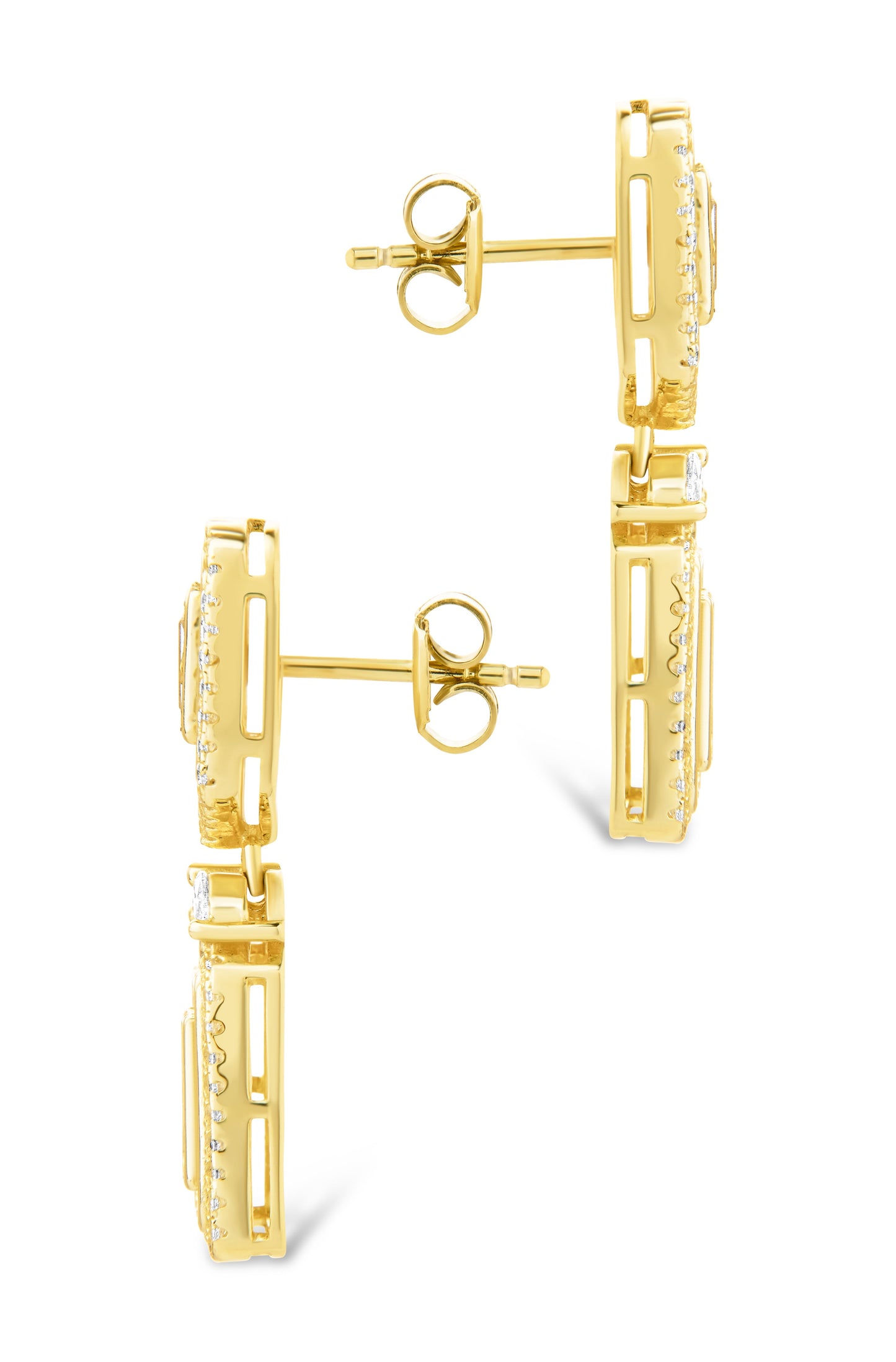 Trina CZ Square Drop Earrings