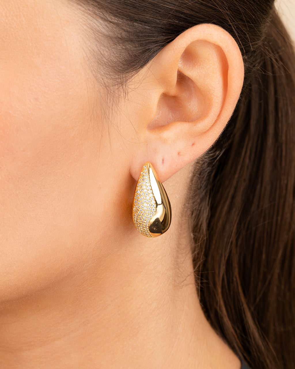 Rhodes CZ Drop Statement Studs