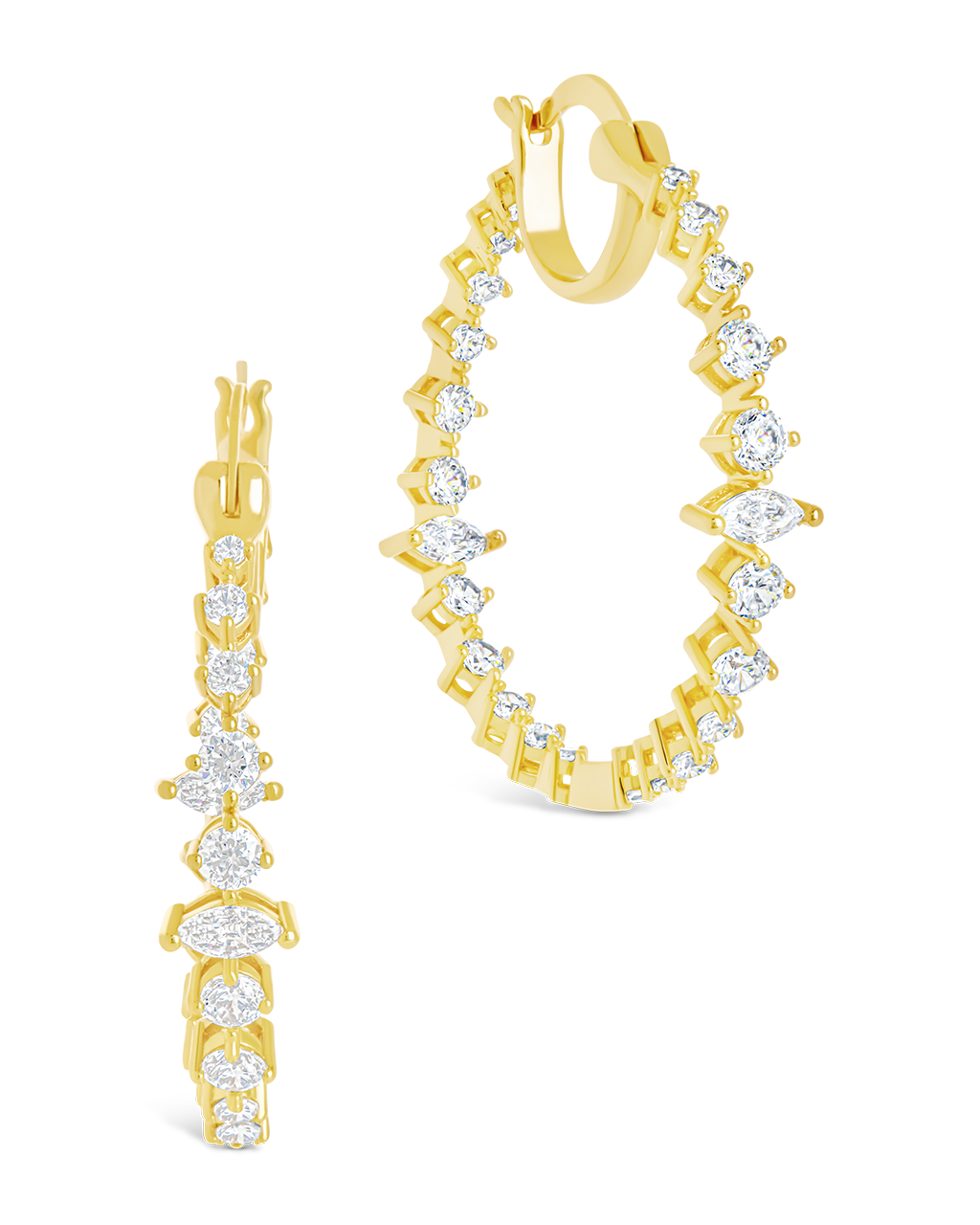 Aaliyah CZ Hoop Earrings