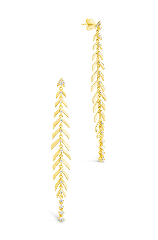 Gemma CZ Studded Dangle Earrings