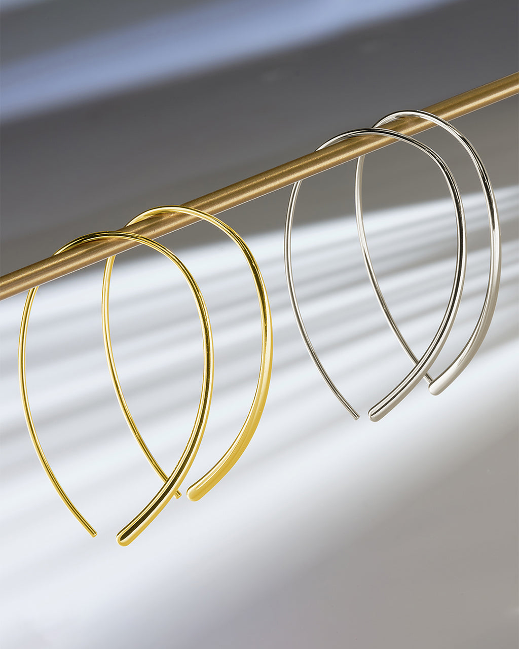 Delicate Threader Hoop Earrings