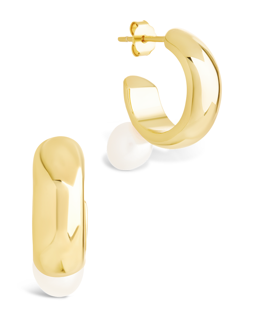 Sterling Silver Micki Pearl Drop Stud Earrings