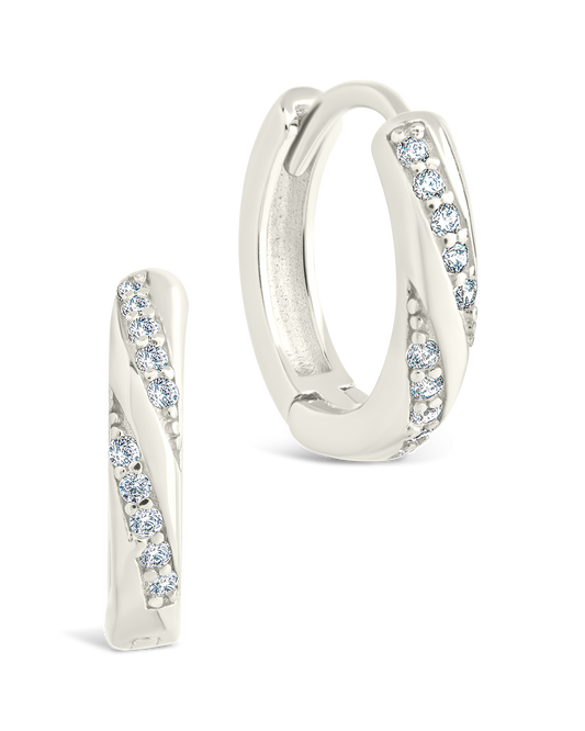 Sterling Silver Adelise Micro Hoops