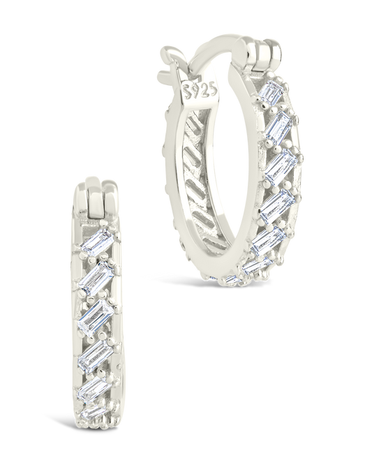 Sterling Silver Norabelle Micro Hoops