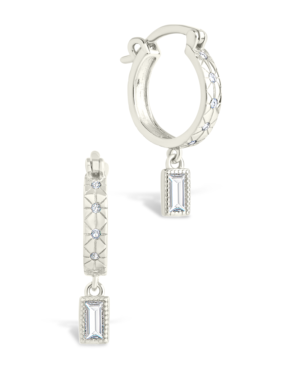 Sterling Silver Oaklyn Micro Hoops