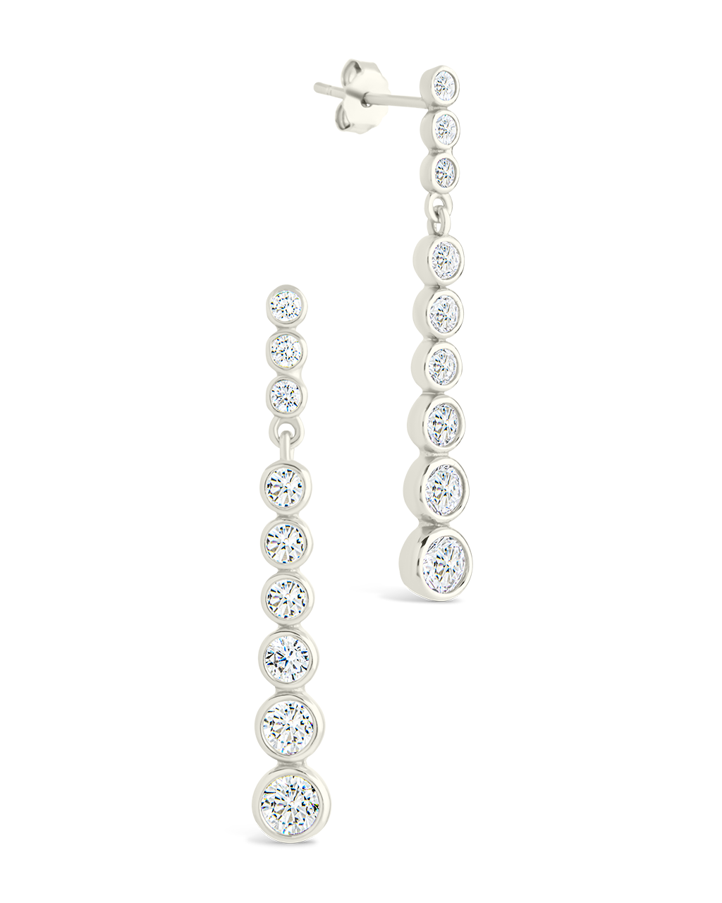 Sterling Silver Ianthe Brilliant Cut CZ Dangle Earrings