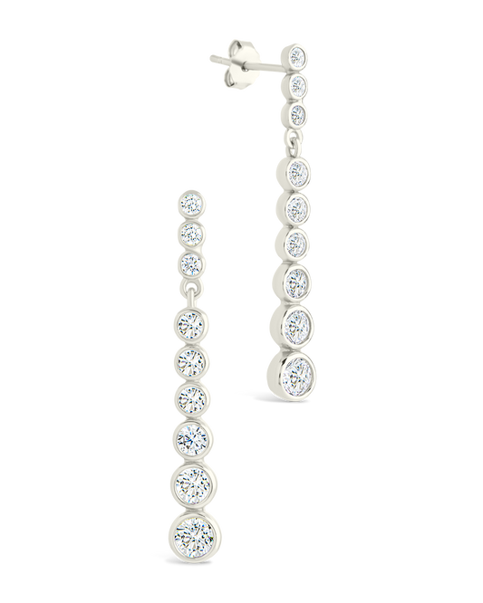 Sterling Silver Ianthe Brilliant Cut CZ Dangle Earrings