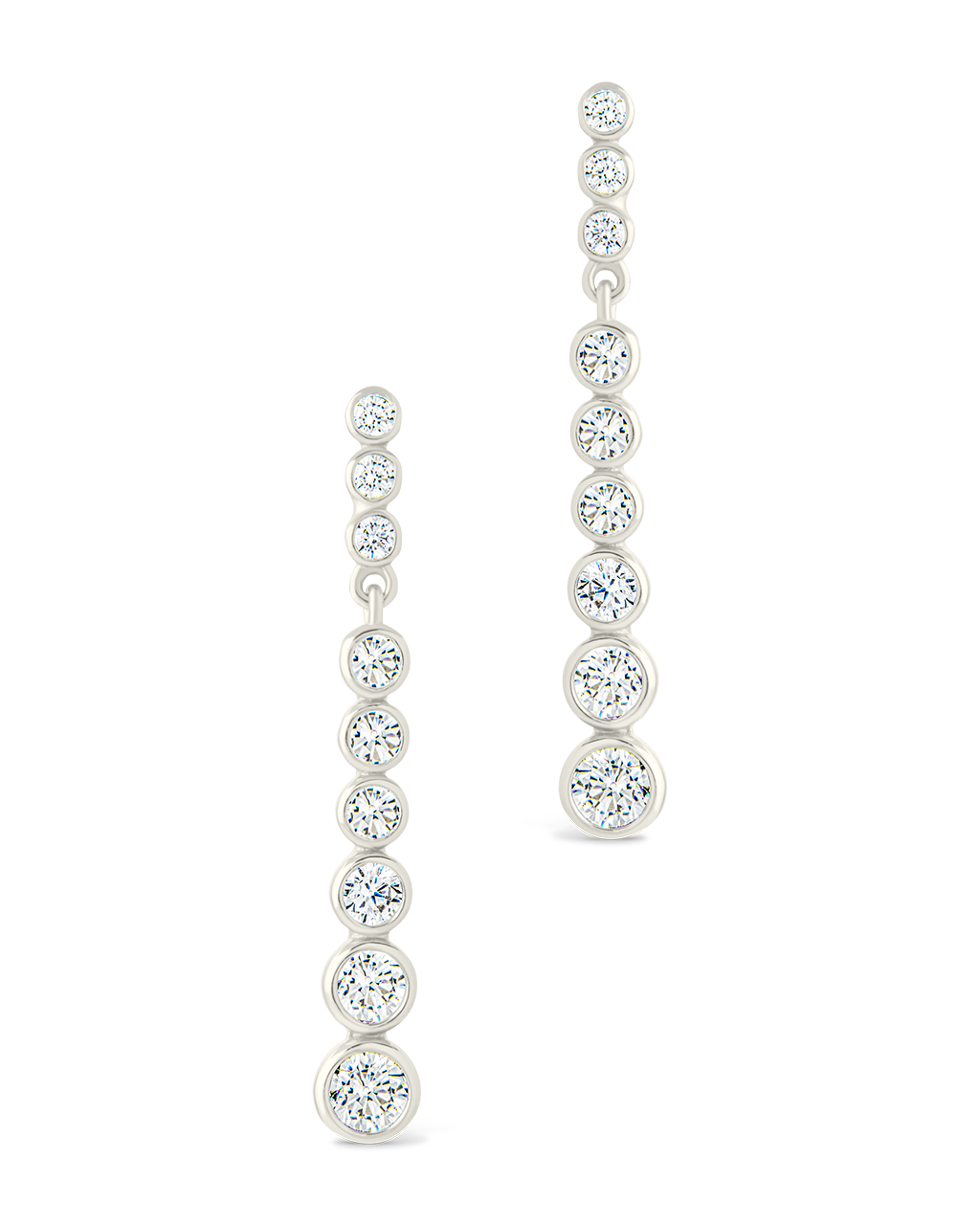 Sterling Silver Ianthe Brilliant Cut CZ Dangle Earrings