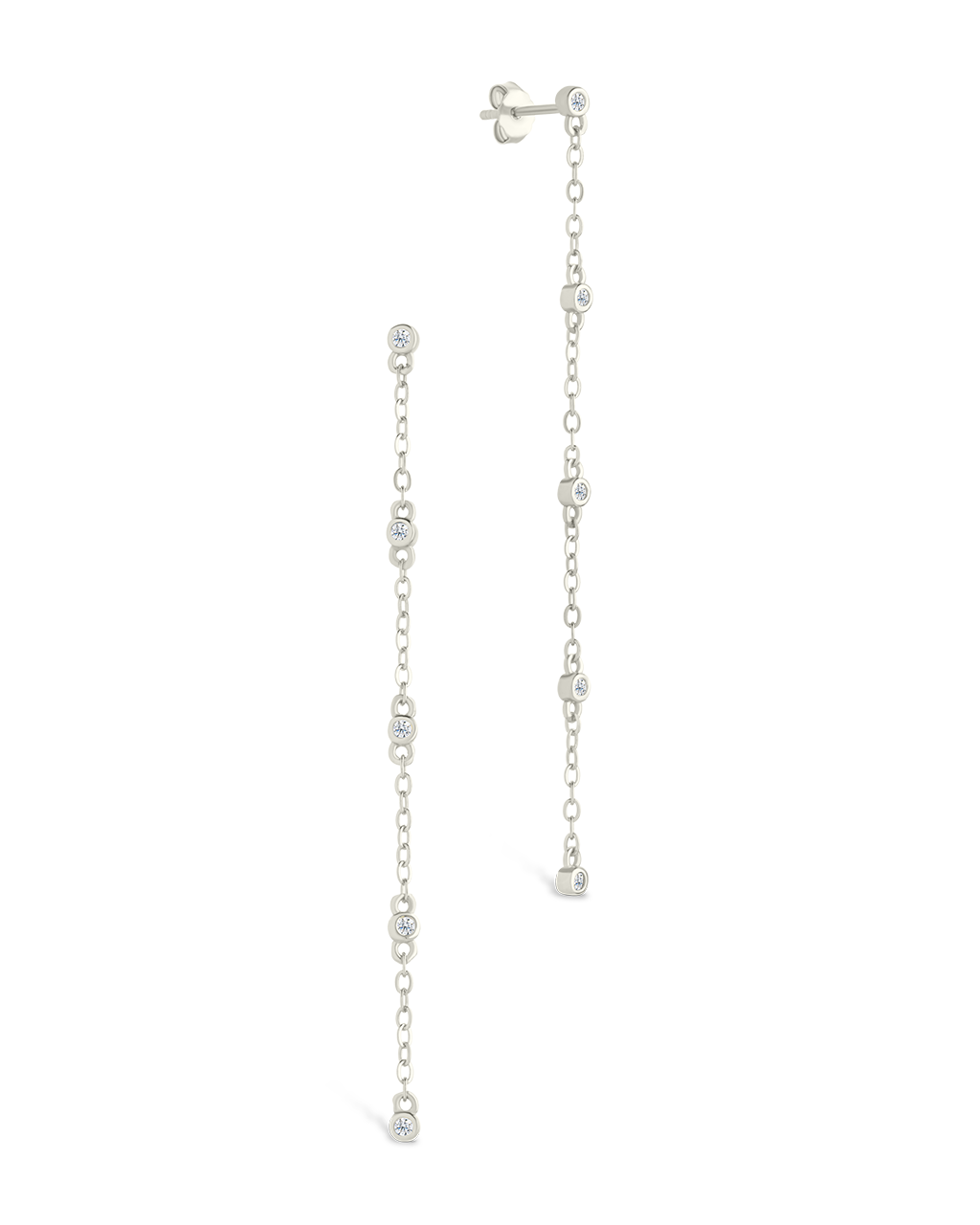 Sterling Silver Evanthe Brilliant Cut CZ Dangle Earrings