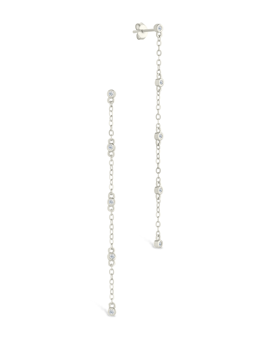 Sterling Silver Evanthe Brilliant Cut CZ Dangle Earrings
