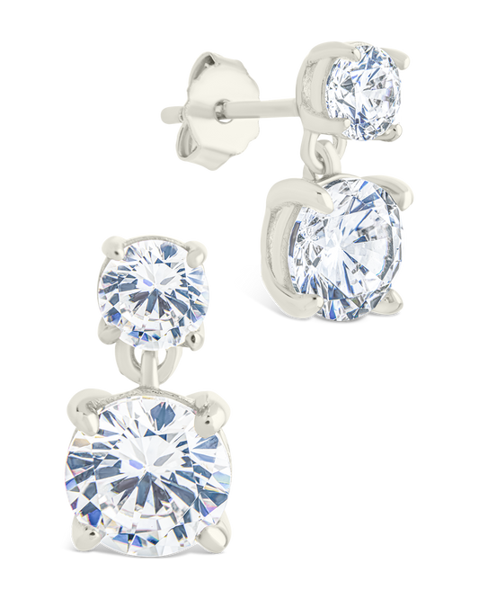 Sterling Silver Galatea Brilliant Cut CZ Studs