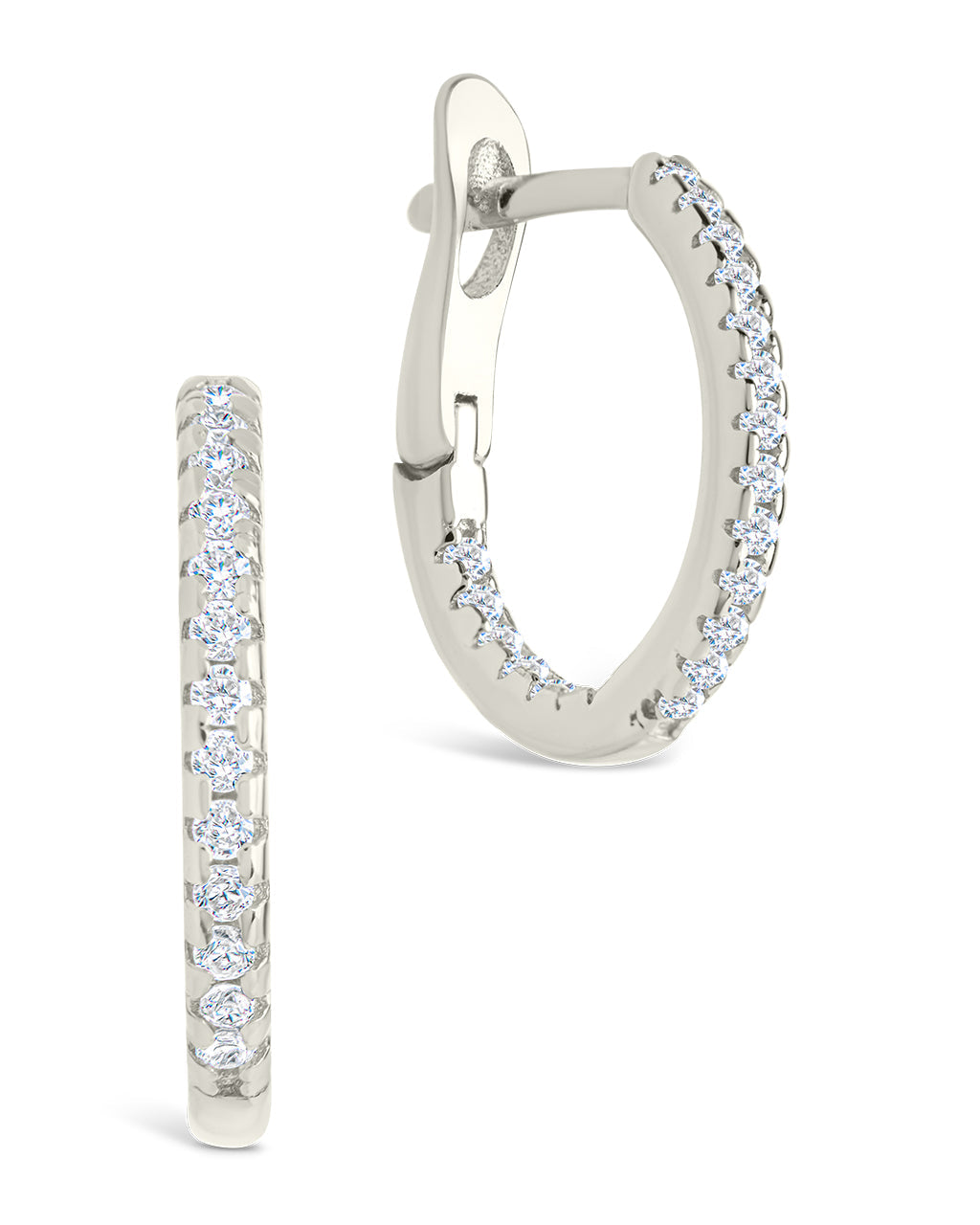 Sterling Silver Lilia CZ Infinity Hoops