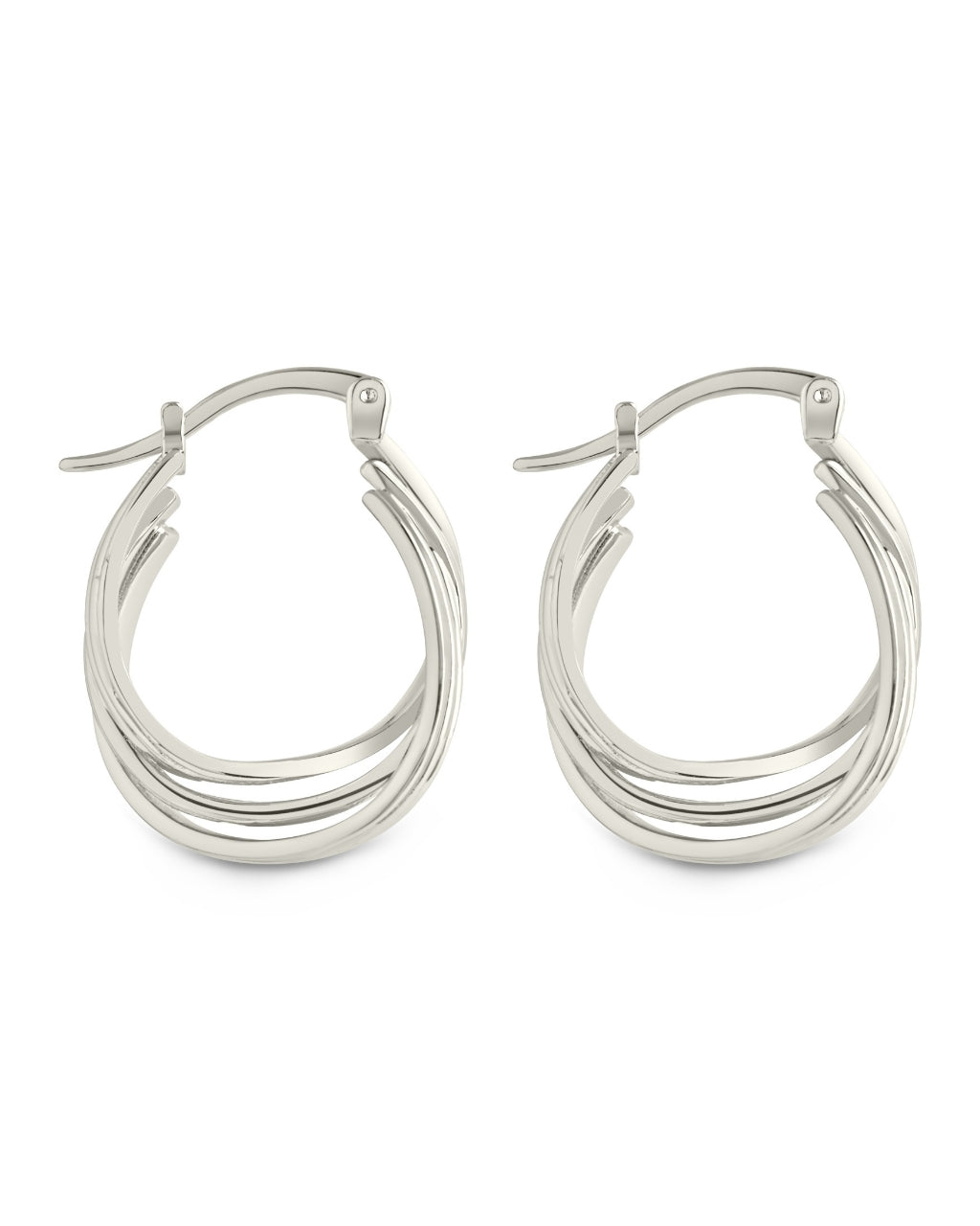 Emery Triple Row Layered Earrings