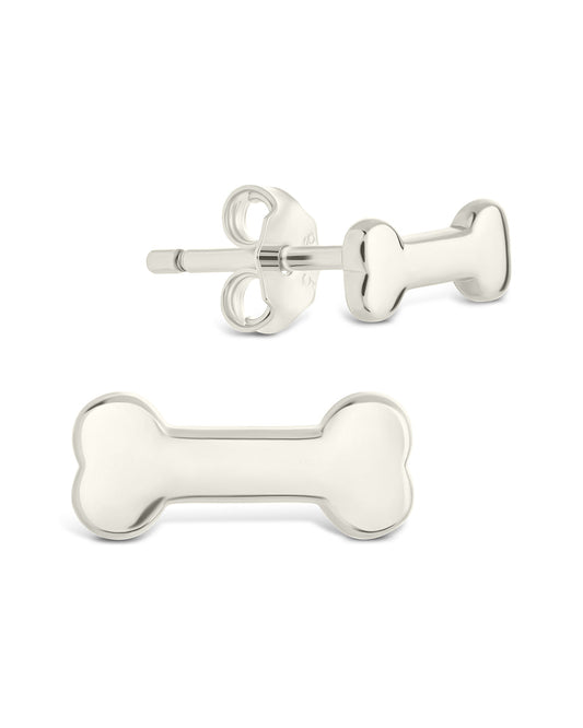 Sterling Silver Give a Dog a Bone Studs