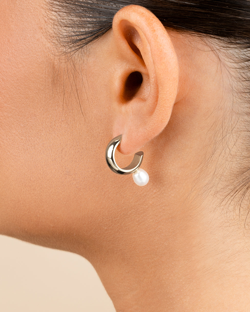 Sterling Silver Micki Pearl Drop Stud Earrings