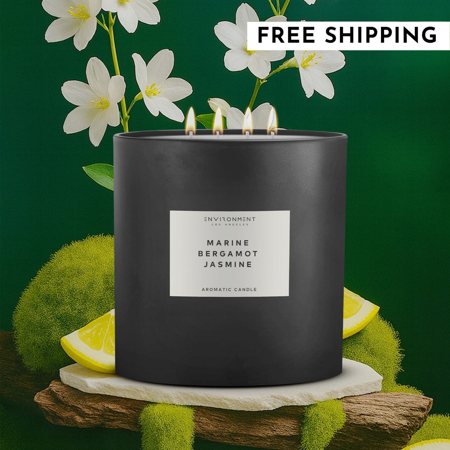 55oz Marine | Bergamot | Jasmine Candle (Inspired by The Ritz Carlton Hotel®)