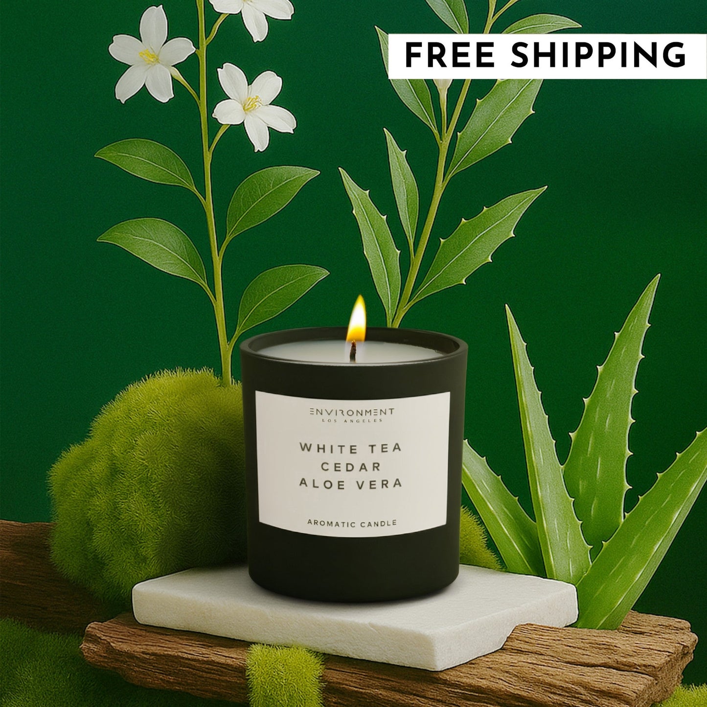 8oz White Tea | Cedar | Aloe Vera Candle with Lid and Box (Inspired by Westin Hotel®)