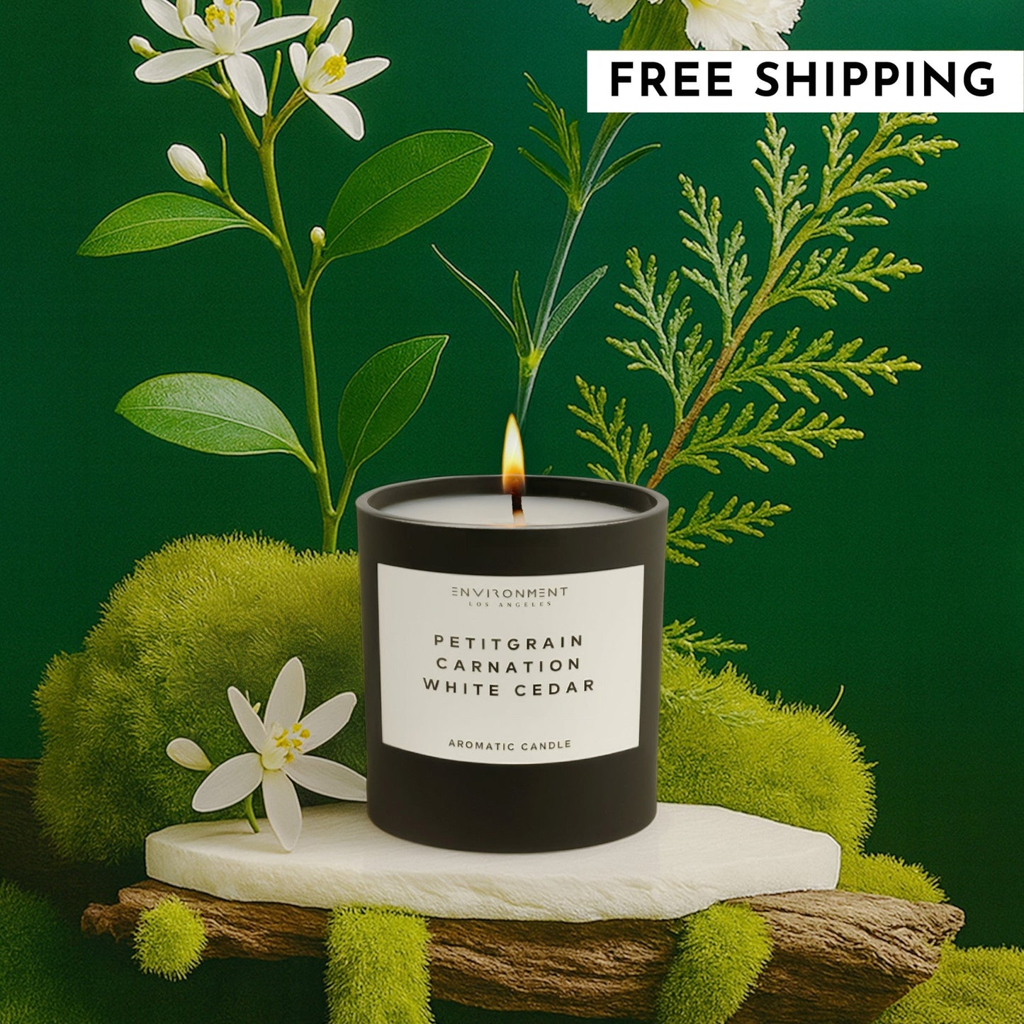 8oz Petitgrain | Carnation | White Cedar Candle (Inspired by YSL L'Homme®)