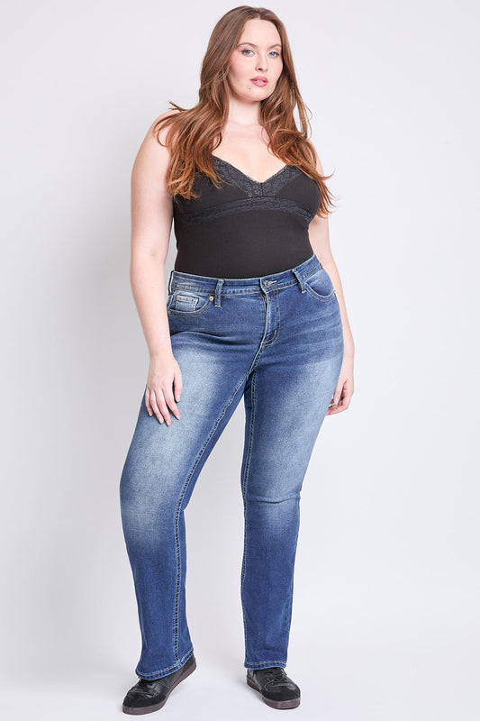 Women's Plus Mid Rise Premium Stitch Bootcut Jeans
