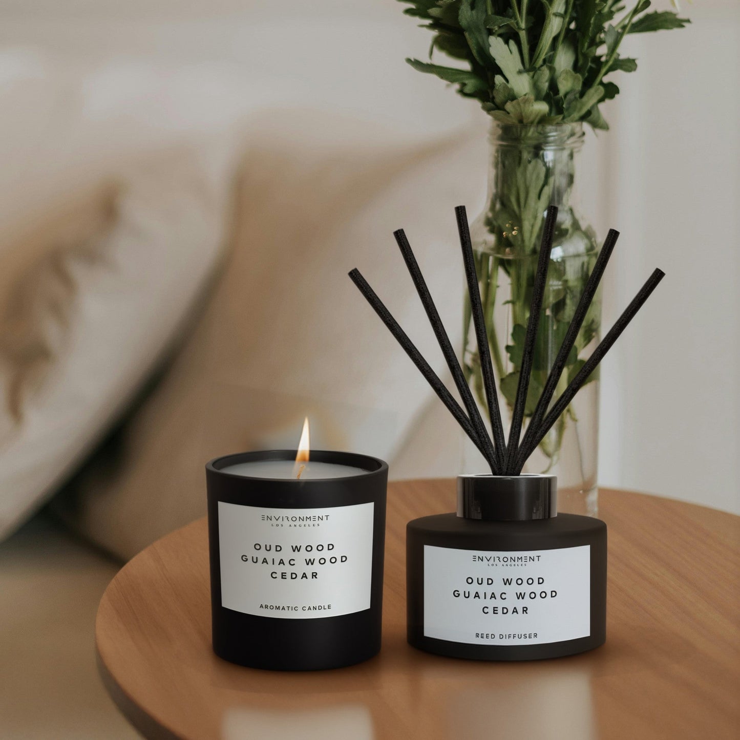 8oz Oud Wood | Guaiac Wood | Cedar Candle with Lid and Box (Inspired by Tom Ford Oud Wood®)