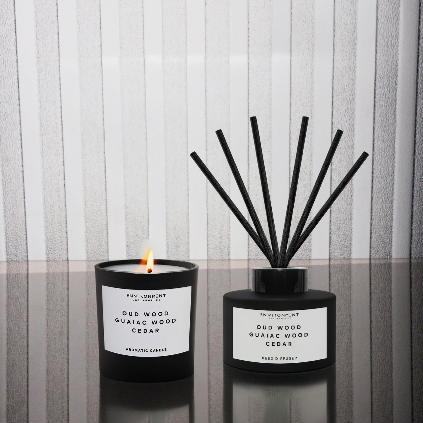 8oz Oud Wood | Guaiac Wood | Cedar Candle with Lid and Box (Inspired by Tom Ford Oud Wood®)