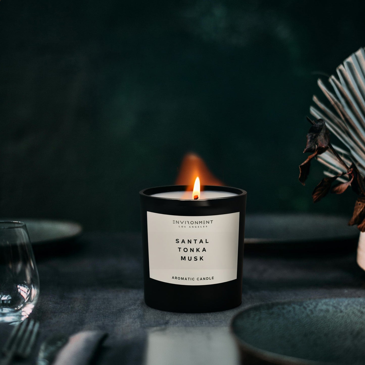8oz Santal | Tonka | Musk Candle with Lid and Box (Inspired by Le Labo Santal® and 1 Hotel®)