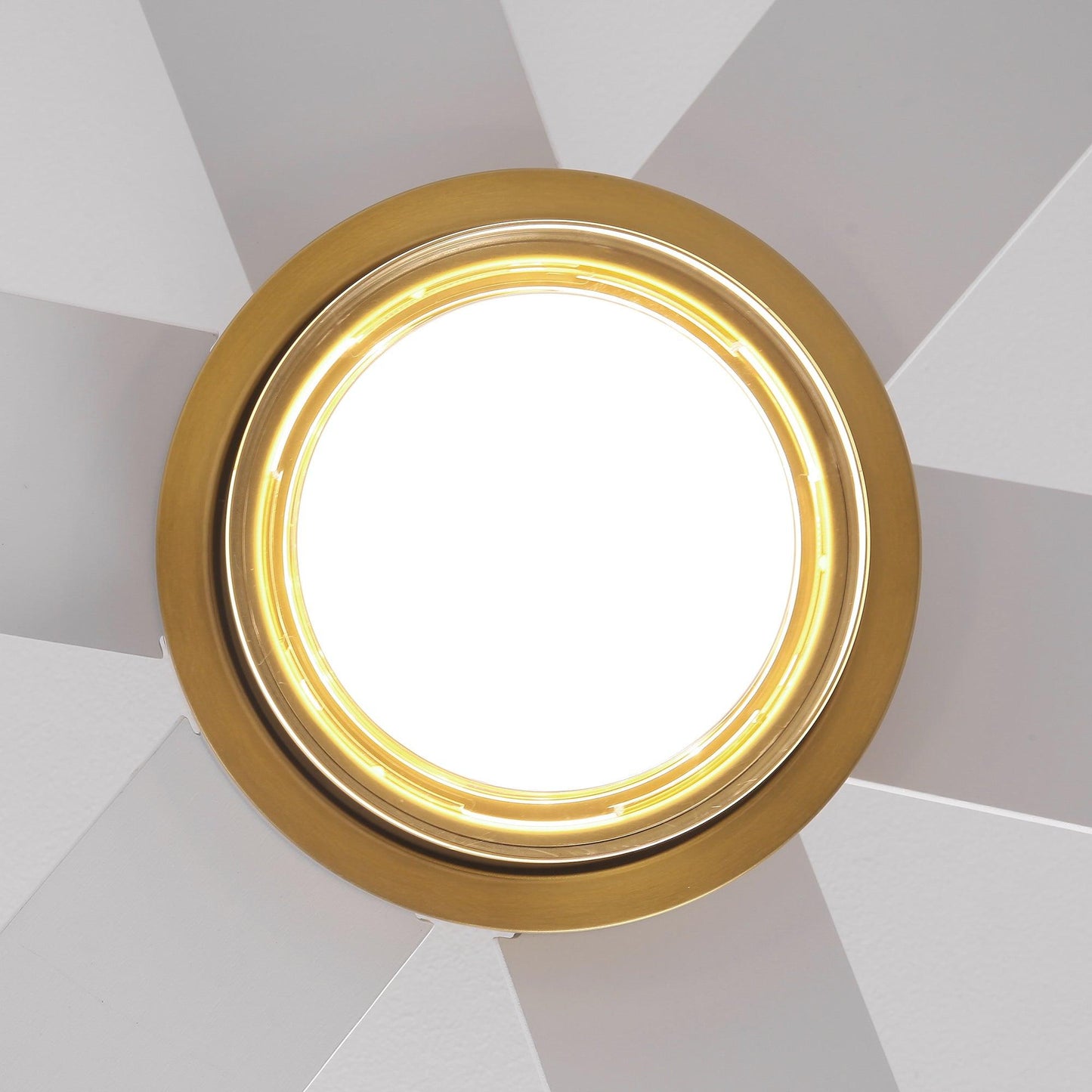 54 Inch Kama Modern Downrod Mount Ceiling Fan with Remote Control and LED Light