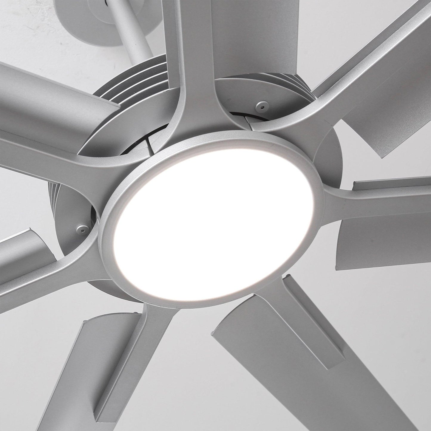 84 Inch 100 Inch Padus Black Large Size Ceiling Fan with Dimmable Lighting and Remote Control