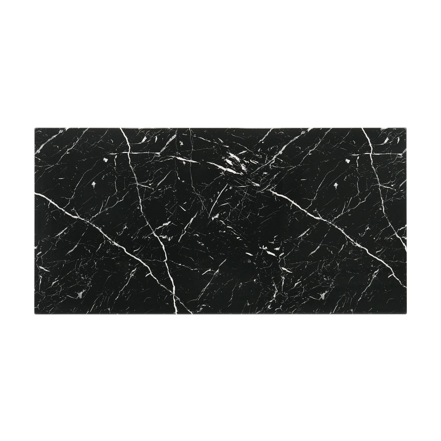 Findlay 3-Piece 47.5 in. Rectangle Faux Marble Top Coffee Table Set with Solid Wood Legs