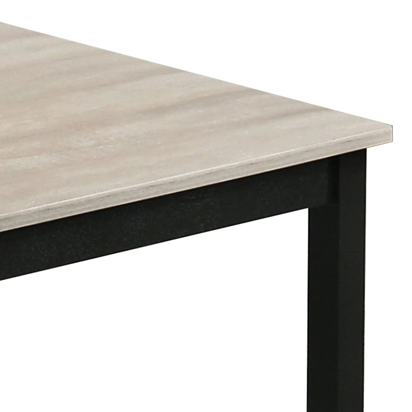 Findlay 3-Piece 47.5 in. Rectangle Faux Marble Top Coffee Table Set with Solid Wood Legs