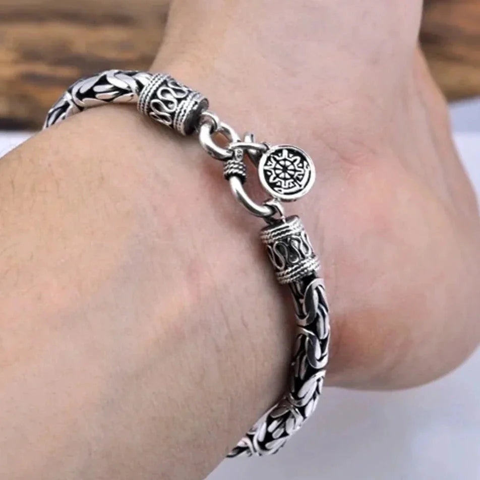 Goth-inspired Antique Silver Bracelet